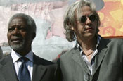 Annan and Geldof: launch global climate change campaign