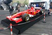F1 cars were on display for fans