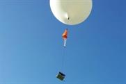 The diamond was launched into space on a helium balloon