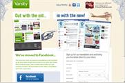 Varsity: moves its online activity into Facebook