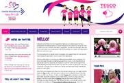 Tesco: Race for Life website