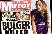 Daily Mirror: front page features Cheryl Cole