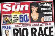 Sun on Sunday: falls below two million mark