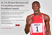 Virgin Media: Usain Bolt impersonates Richard Branson