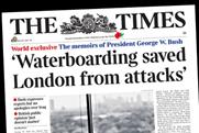 The Times: Promotes the memoirs of former president George W Bush
