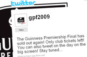 Guinness Premiership Final: Twitter page