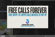 3 Mobile's billboard Spotify ad