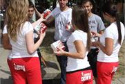 KFC: female undergrads model the Double Down garb 