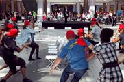 Trident promotes Beyonce tour with musical-chairs stunt