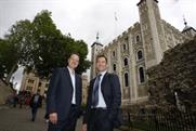 Danny Homan (right), director of communication and development at Historic Royal Palaces congratulates Paul Jackson (left), managing director of Ampersand of winning the £60m catering contract at Historic Royal Palaces
