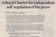 Press Regulation: newspapers publish charter
