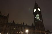 Ted was projected onto the Houses of Parliament