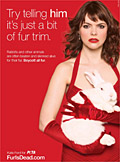 Ford: starring in Peta anti-fur poster