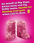 Gum: chewers urged not to throw on to the street