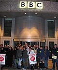 BBC unions: threatening furter strike action