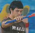 Anthony: pool frolic with Makosi