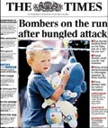The Times: coverage of bombings