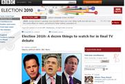 Leaders' election debate on the BBC website