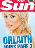 The Sun: Orlaith joins as Page 3 girl