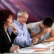 X Factor judges Sharon Osbourne, Simon Cowell and Louis Walsh