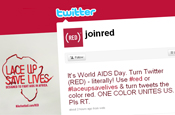 Twitter: goes Red for World Aids Day