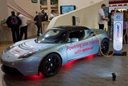 Npower: home charging points for electric cars display at the Ideal Home Show
