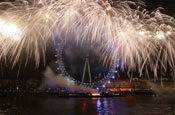 Fireworks: LG Electronics sign as sponsor