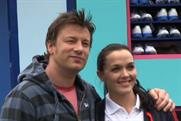Samsung ambassador TV chef Jamie Oliver and champion track cyclist Victoria Pendleton   