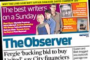 The Observer: leads the Sunday downturn