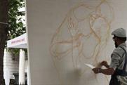 Artists created works in front of a live audience