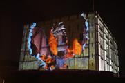 The projection mapping show on Norwich Castle