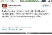 Martin Horwood: hits back on Twitter