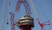 The last section of the Orbit is lowered into place