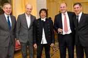 Maurice Gourdault-Montagne, Ambassador of France to the UK, Pascal Grierson, CEO, French Radio London, Laurent Voulzy, French singer, Alex Riha, Thierry de Panafieu, Commercial Director and Financial Director, French Radio London