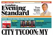 The debut issue of the London Evening Standard