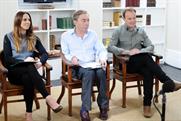 Superstar: Lloyd Webber (centre) with Melanie C and Jason Donovan