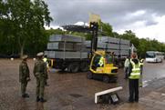 Unloading at Wellington Barracks