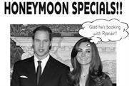 Ryanair: latest ad plays on Prince William’s and Kate Middleton’s engagement