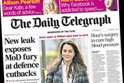 The Daily Telegraph: Facebook makes the cover
