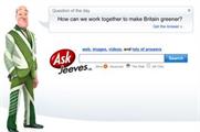 EDF Energy promotes Team Green Britain on Ask Jeeves homepage