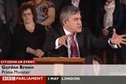 Gordon Brown: rousing speech