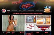 Burger King web campaign shows bikini-clad woman singing in the shower