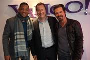 Spot the superstar: Will Smith, Yahoo's James Wildman and Josh Brolin