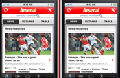 Arsenal: launches iPhone app