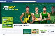 Subway: UK Facebook page overtakes McDonald's