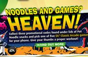Pot Noodle ties in with EA for mobile games promotion