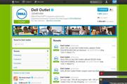 Dell: brand ad page on Twitter