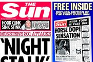 The Sun: dipped below the three-milllion circulation mark in November
