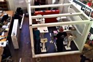 Kauko: construction of the café at the Perfect Fools studio in Stockholm