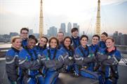 The Eventice candidates scaled the O2 as part of yesterday's challenge to find a winner